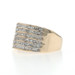 Yellow Gold Diamond Cluster Cocktail Band -10k Baguette 1.00ctw Channel Set Ring