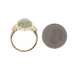 Yellow Gold Jadeite Cocktail Solitaire Ring - 14k