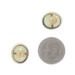 Yellow Gold Jadeite Stud Earrings - 14k Oval Cabochon