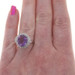 White Gold Amethyst Diamond Vintage Halo Ring - 14k Oval 4.64ctw White Gold Amethyst Diamond Vintage Halo Ring - 14k Oval 4.64ctw