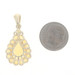Yellow Gold Citrine Citrines Halo Pendant - 14k Pear 7.40ctw Floral
