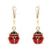 Yellow Gold Enamel Ladybug Dangle Earrings - 14k Good Luck Insects Pierced Yellow Gold Enamel Ladybug Dangle Earrings - 14k Good Luck Insects Pierced