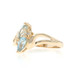 Yellow Gold Sky Blue Topaz Diamond Bypass Ring - 14k Marquise .62ctw Two-Stone Yellow Gold Sky Blue Topaz Diamond Bypass Ring - 14k Marquise .62ctw Two-Stone