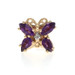 Richard Klein Amethyst Diamond Butterfly Slide Charm Yellow Gold 14k Marq1.80ctw Richard Klein Amethyst Diamond Butterfly Slide Charm Yellow Gold 14k Marq1.80ctw