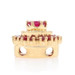 Richard Klein Ruby Slide Charm - Yellow Gold 14k Oval & Round 1.79ctw Floral Richard Klein Ruby Slide Charm - Yellow Gold 14k Oval & Round 1.79ctw Floral