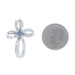 White Gold Sapphire Diamond Ribbon Cross Pendant - 14k Square .57ctw Faith White Gold Sapphire Diamond Ribbon Cross Pendant - 14k Square .57ctw Faith