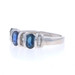 White Gold Sapphire Diamond Ring - 14k Oval 2.00ctw Three-Stone White Gold Sapphire Diamond Ring - 14k Oval 2.00ctw Three-Stone