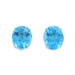 White Gold Swiss Blue Topaz Stud Earrings - 14k Oval 12.00ctw Pierced White Gold Swiss Blue Topaz Stud Earrings - 14k Oval 12.00ctw Pierced