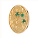 Yellow Gold Emerald Slide Charm Slide Charm - 14k Round .12ctw Scroll Yellow Gold Emerald Slide Charm Slide Charm - 14k Round .12ctw Scroll