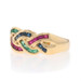Yellow Gold Emerald Sapphire Ruby Cocktail Band 10k Rd 1.22ctw Braid Ring Sz7 Yellow Gold Emerald Sapphire Ruby Cocktail Band 10k Rd 1.22ctw Braid Ring Sz7