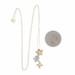 Yellow Gold Fancy Blue Diamond Flower Trio Necklace 17" - 10k .25ctw Treated Yellow Gold Fancy Blue Diamond Flower Trio Necklace 17" - 10k .25ctw Treated