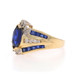 Yellow Gold Lab-Created Sapphire & Diamond Bypass Ring - 14k Marquise 2.25ctw Yellow Gold Lab-Created Sapphire & Diamond Bypass Ring - 14k Marquise 2.25ctw