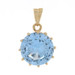 Yellow Gold Lab-Created Spinel Solitaire Pendant - 14k Round 6.30ct Yellow Gold Lab-Created Spinel Solitaire Pendant - 14k Round 6.30ct