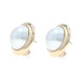 Yellow Gold Mabe Pearl Large Stud Earrings - 14k Pierced Yellow Gold Mabe Pearl Large Stud Earrings - 14k Pierced