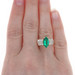 Yellow Gold Synthetic Emerald & Diamond Ring - 14k Marquise Cut 2.44ctw Yellow Gold Synthetic Emerald & Diamond Ring - 14k Marquise Cut 2.44ctw