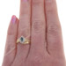 Yellow Gold Sapphire Diamond Halo Bypass Ring - 10k Marquise .41ctw Yellow Gold Sapphire Diamond Halo Bypass Ring - 10k Marquise .41ctw