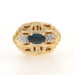 Yellow Gold Blue Sapphire Diamond Slide Charm - 14k Oval .37ctw Yellow Gold Blue Sapphire Diamond Slide Charm - 14k Oval .37ctw