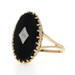 Yellow Gold Diamond Onyx Ring - 10k Single Yellow Gold Diamond Onyx Ring - 10k Single