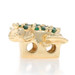Yellow Gold Emerald Frog Slide Charm - 14k Round .32ctw Amphibian Yellow Gold Emerald Frog Slide Charm - 14k Round .32ctw Amphibian