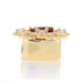 Yellow Gold Garnet Seed Pearls Slide Charm - 14k Square .94ct Yellow Gold Garnet Seed Pearls Slide Charm - 14k Square .94ct