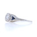 White Gold Simulated Diamond Simulated Sapphire Engagement Ring 18k Round .26ctw White Gold Simulated Diamond Simulated Sapphire Engagement Ring 18k Round .26ctw