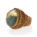 Bronze Moss Agate Cocktail Solitaire Ring - Faceted Cabochon SZ 6