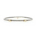 David Yurman Cable Diamond Two-Station Bangle Bracelet 6 1/2" - Round .20ctw