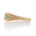 Ostby & Barton Simulated Turquoise Art Deco Baby Ring Yellow Gold 10k Midi Child