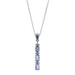 White Gold Tanzanite Diamond Pendant Necklace 18" - 10k Oval 3.80ctw