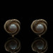 Yellow Gold Akoya Pearl Triple Circle Stud Earrings - 14k Pierced