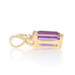Yellow Gold Amethyst Diamond Pendant - 14k Emerald Cut 2.16ctw