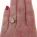 Yellow Gold Australian Opal Solitaire Ring - 10k Oval Cabochon .80ct