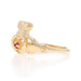 Yellow Gold Ruby Solitaire Claddagh Ring - 14k Round Friendship Love Marriage