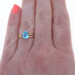Yellow Gold Swiss Blue Topaz Solitaire Ring - 14k Oval 1.60ct