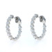 White Gold Diamond Inside-Out Hoop Earrings - 14k Round 1.15ctw Pierced