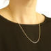 Yellow Gold Mini Paperclip Cable Chain Necklace 20" - 14k