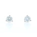White Gold Diamond Stud Earrings - 14k Round Brilliant .67ctw Pierced