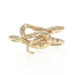 Yellow Gold Coiled Snake Statement Bypass Ring - 10k Serpent