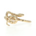 Yellow Gold Coiled Snake Statement Bypass Ring - 10k Serpent