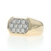 Yellow Gold Pave Diamond Men's Ring - 14k Round .50ctw Geometric Cluster