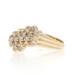 Yellow Gold Diamond Cluster Bypass Ring - 14k Round Brilliant .45ctw