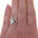 White Gold Diamond Vintage Ring - 14k Round Brilliant .40ctw Floral Cluster