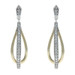 Yellow Gold Diamond Dangle Earrings - 10k Round Brilliant .50ctw