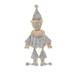 Yellow Gold Diamond Cheerful Clown Pendant - 10k Single .30ctw Circus Marionette
