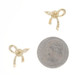 Yellow Gold Diamond Bow Stud Earrings - 14k Round Brilliant 0.29ctw