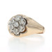 Yellow Gold Diamond Men's Ring - 14k Round Brilliant .50ctw Cluster