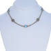 John Hardy Blue Topaz Dot Station Necklace 16" - Sterling 925 Yellow Gold 18k