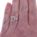White Gold Diamond Semi-Mount Hidden Halo Engagement Ring - 14k Round .12ctw