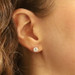 White Gold Diamond Stud Earrings - 14k Round Brilliant 2.00ctw GIA Pierced