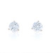 White Gold Diamond Stud Earrings - 18k Round Brilliant 2.41ctw GIA Pierced